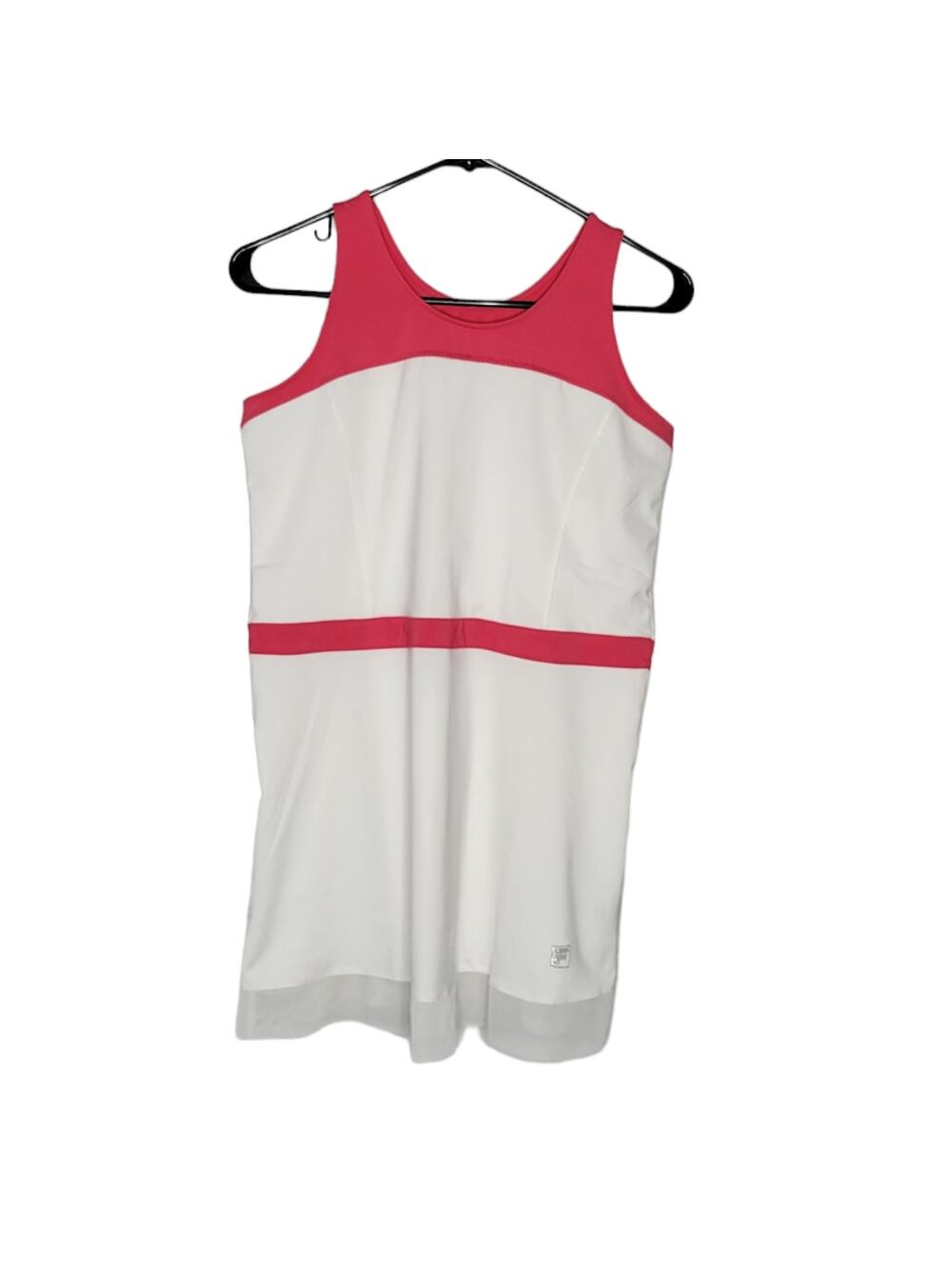 FILA White & Pink Colorblock Sleeveless Ilusion Athletic Dress NEW Girls Kids XL